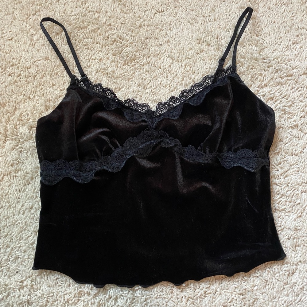 Shein lace velvet top